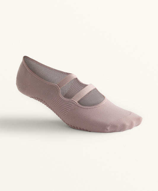 2 pairs of polyamide blend yoga and Pilates socks with parallel straps