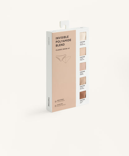 5 classic invisible polyamide blend PANTONE briefs