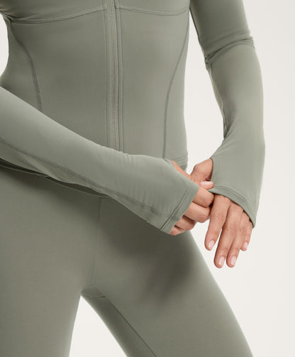 Light warm technical jacket with seams