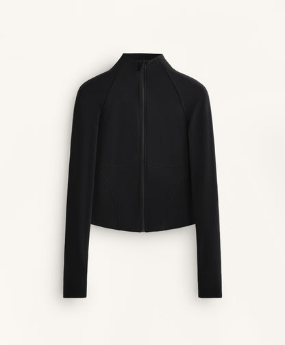 Light warm technical jacket with seams