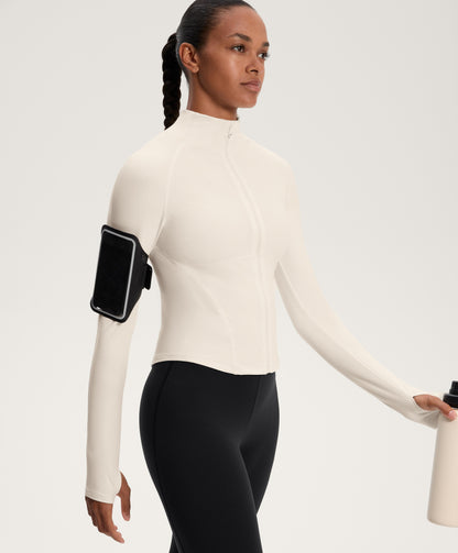 Light warm technical jacket with seams