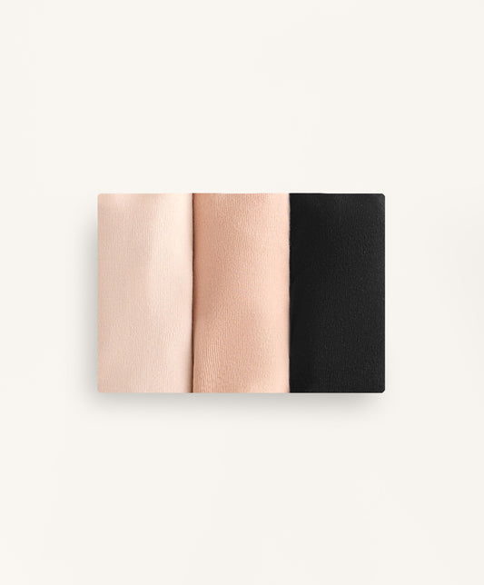3 invisible cotton blend thong briefs