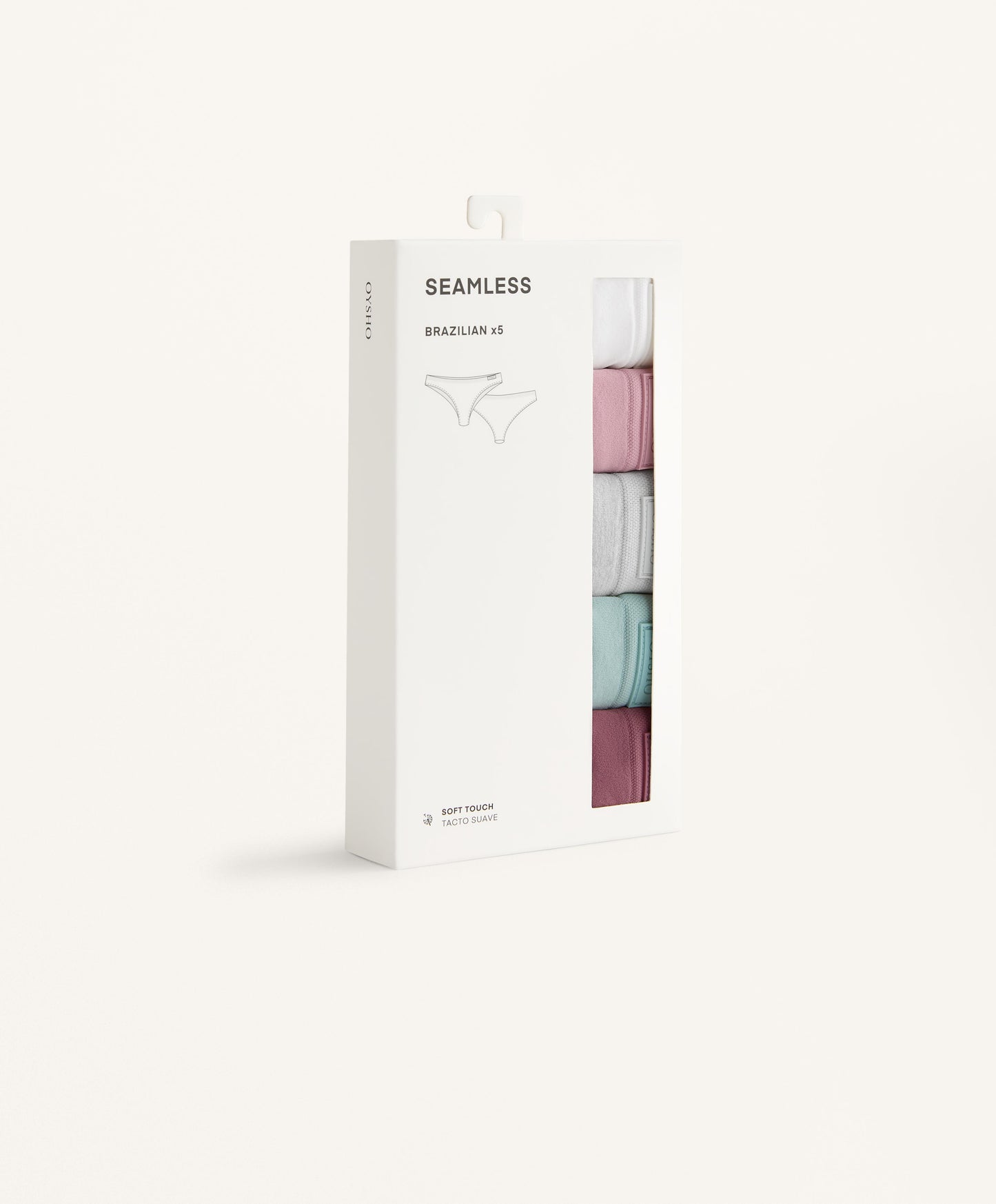 5 seamless soft touch Brazilian briefs