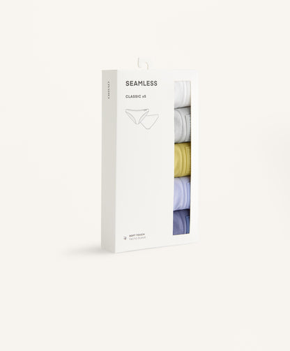 5 seamless soft touch classic briefs