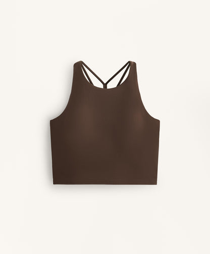 Comfortlux strap tank top with cups