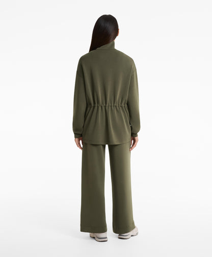 Long pockets jacket with soft touch modal