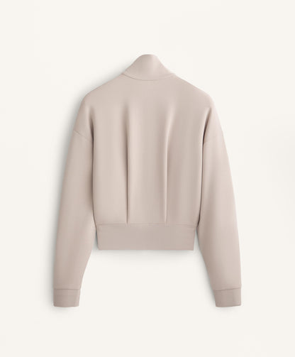 Soft-touch high neck jacket with modal