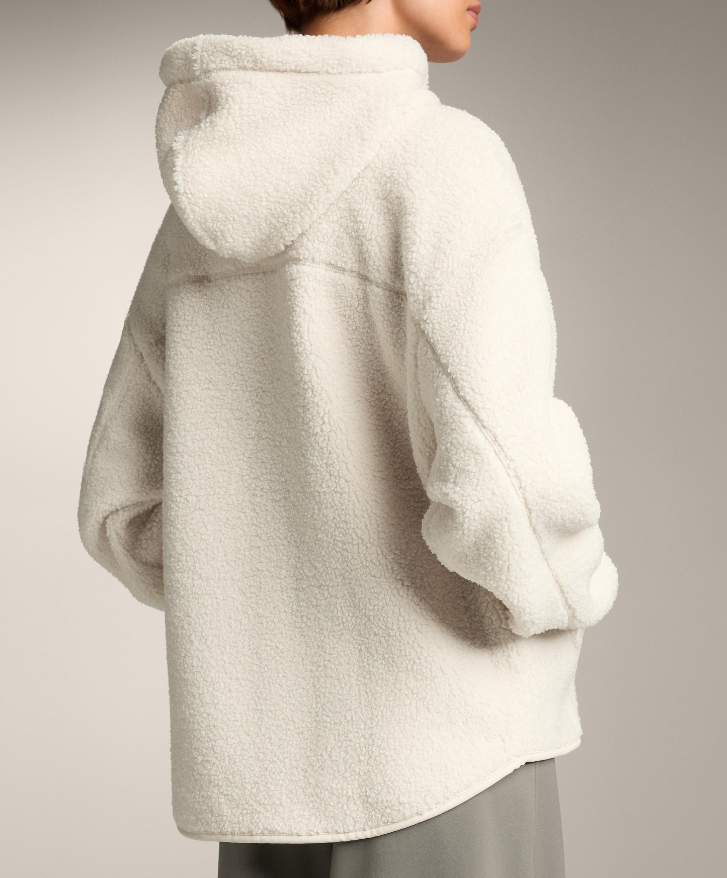 Faux-shearling hooded jacket