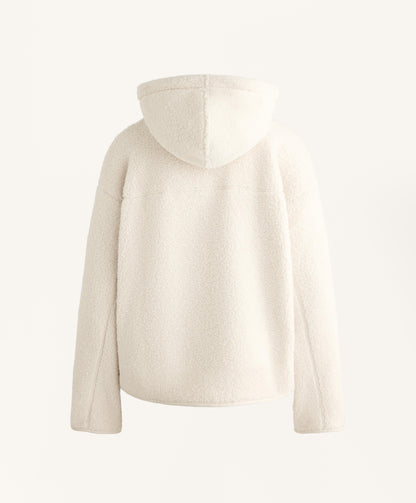 Faux-shearling hooded jacket
