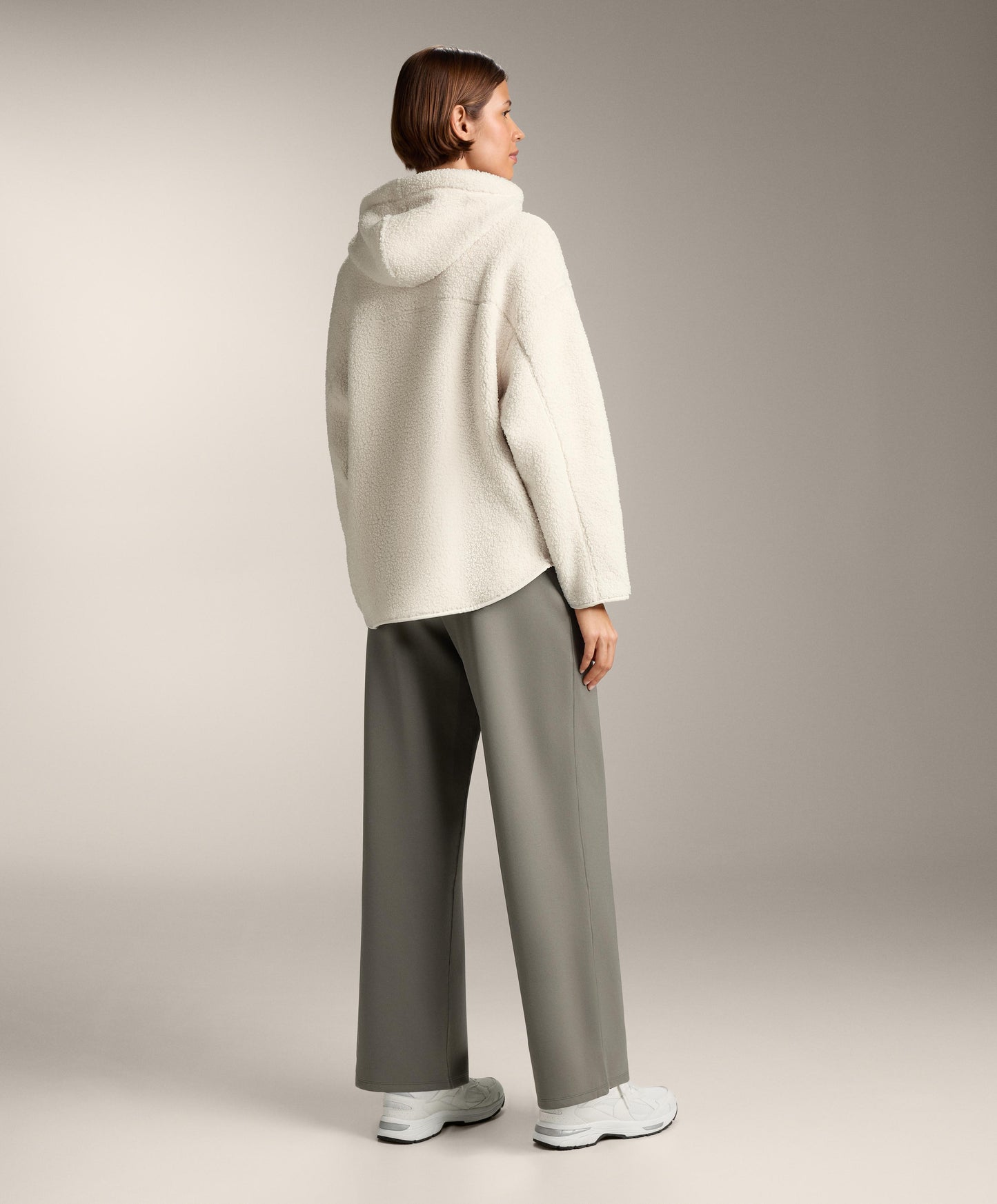 Faux-shearling hooded jacket