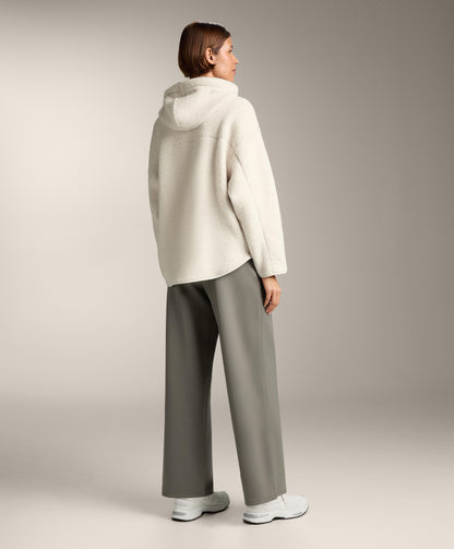 Faux-shearling hooded jacket