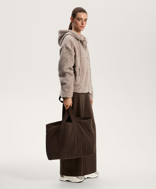 Faux-shearling hooded jacket