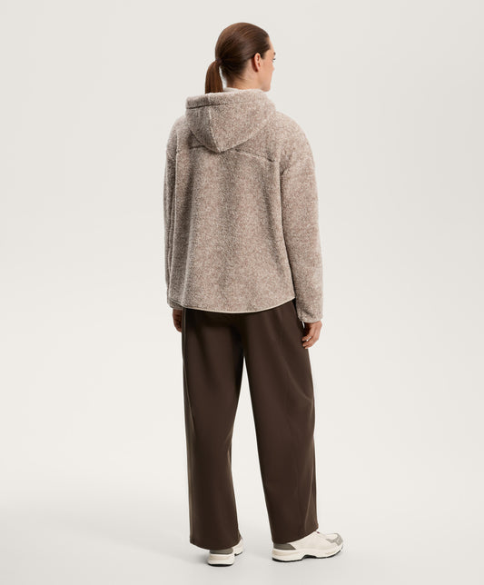 Faux-shearling hooded jacket