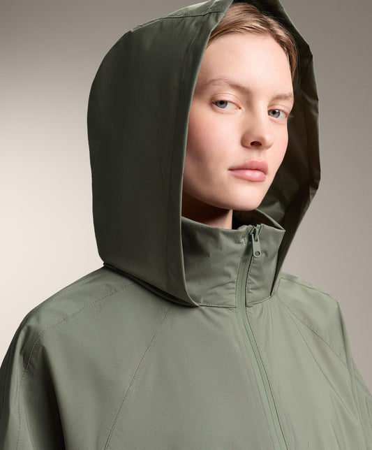 Long packable super extra lightweight 10k waterproof jacket