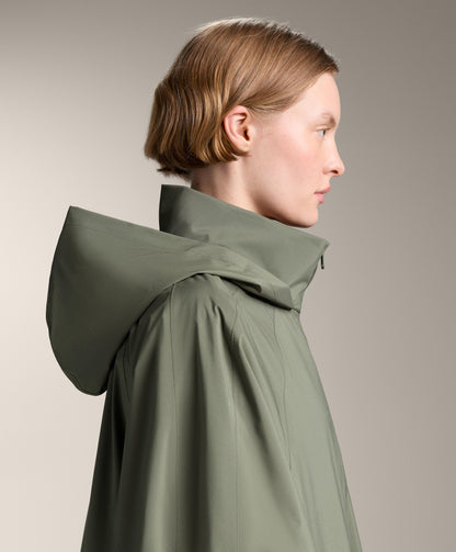 Long packable super extra lightweight 10k waterproof jacket