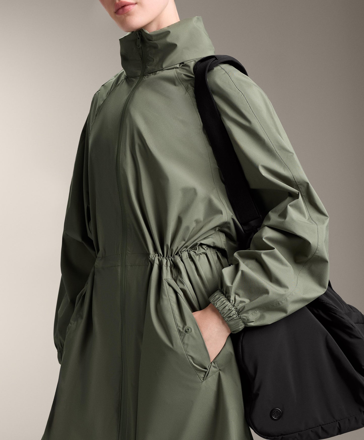 Long packable super extra lightweight 10k waterproof jacket