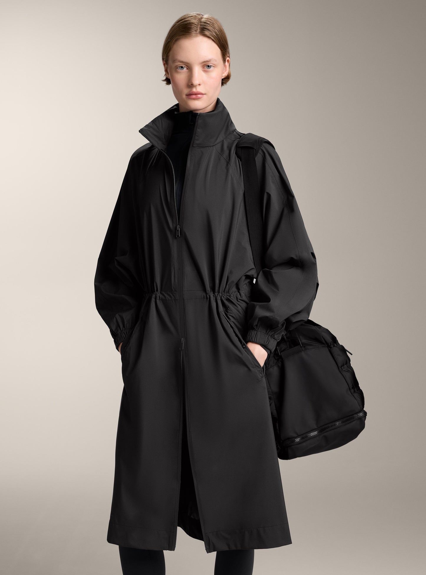 Long packable super extra lightweight 10k waterproof jacket