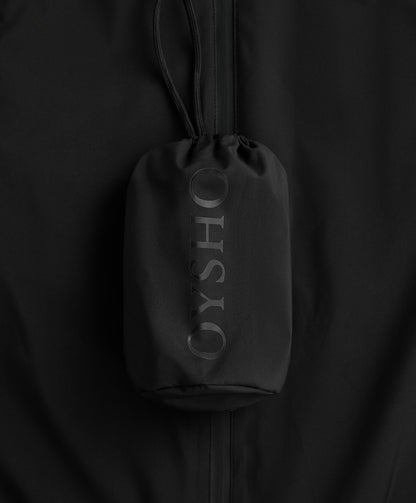 Long packable super extra lightweight 10k waterproof jacket