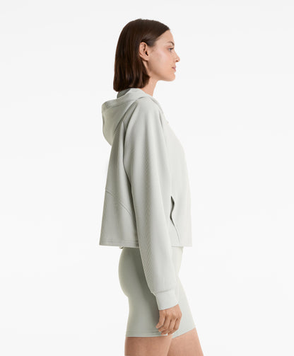 29% modal rib hooded jacket
