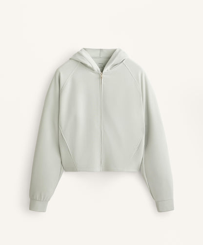 29% modal rib hooded jacket