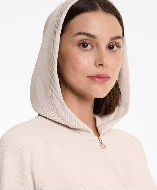 29% modal rib hooded jacket