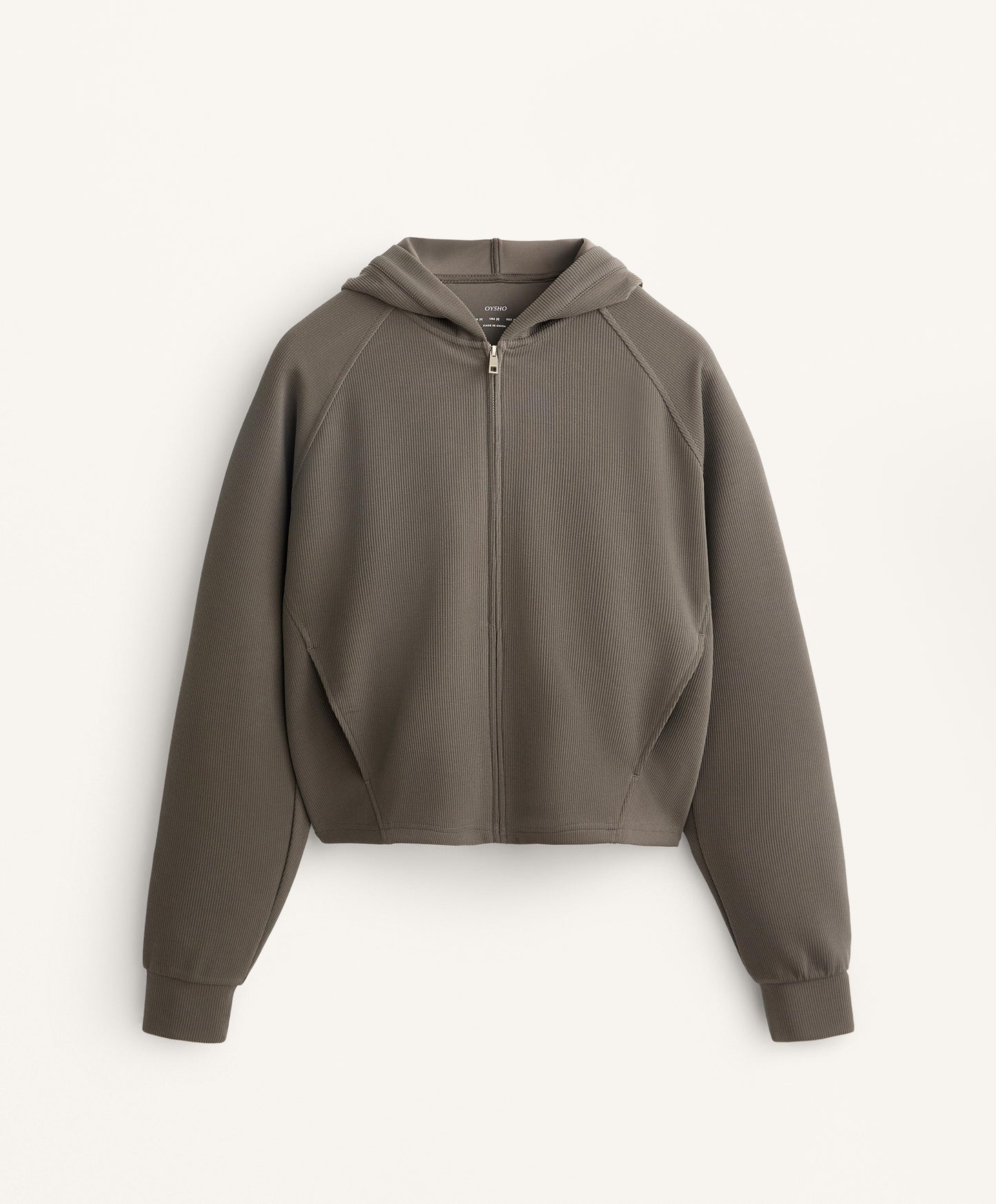 29% modal rib hooded jacket