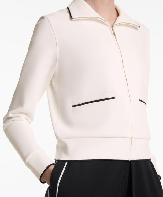 Cotton-blend jacket with contrast details