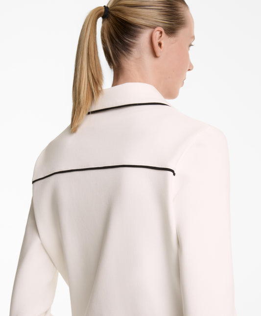 Cotton-blend jacket with contrast details