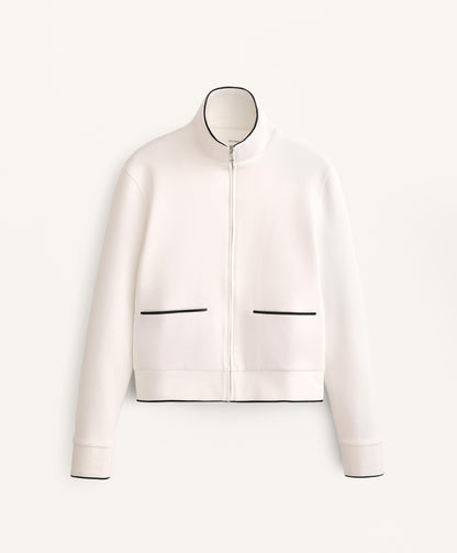Cotton-blend jacket with contrast details