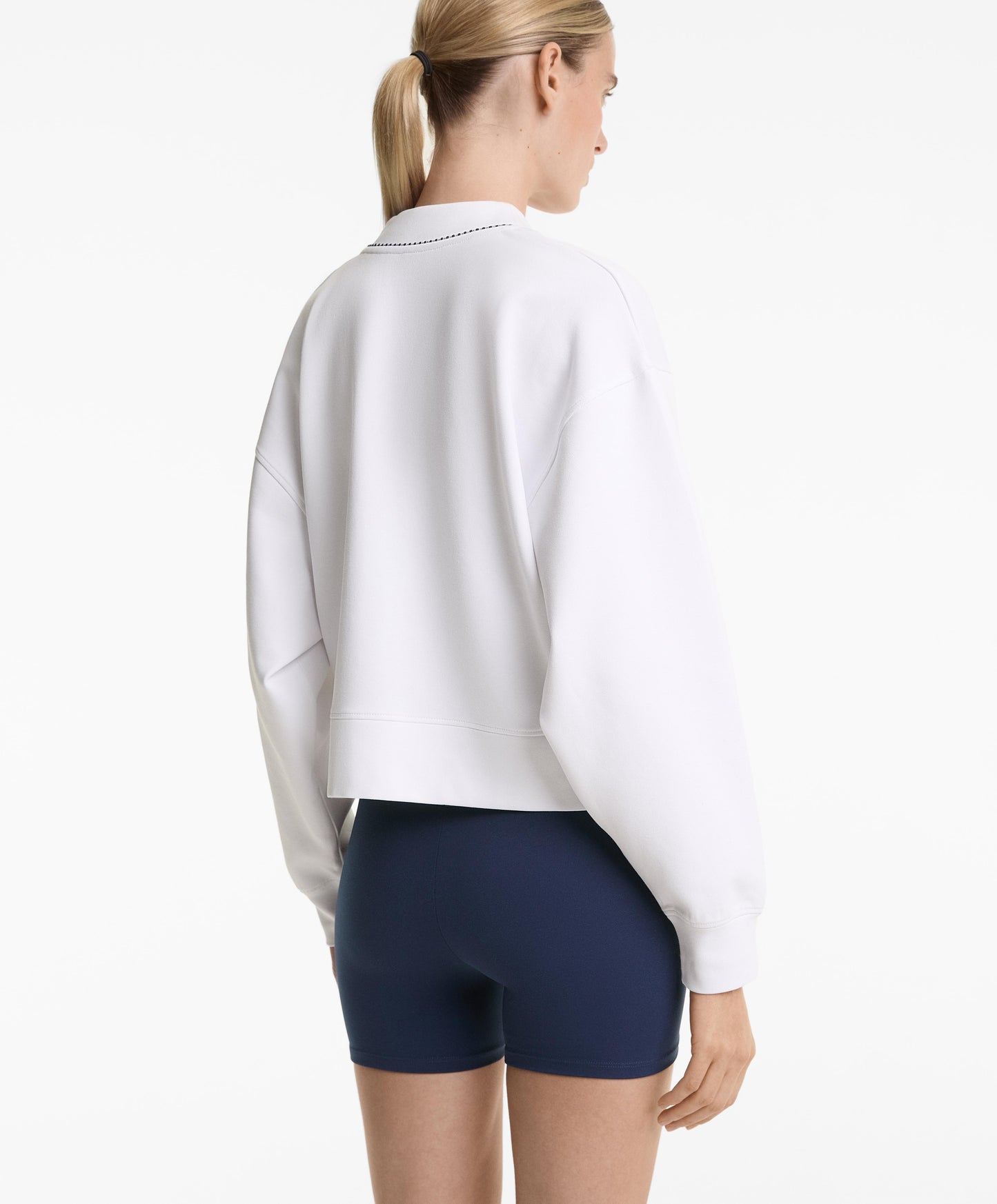 Cotton blend heavy weight piqu¨¦ cardigan