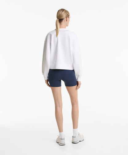 Cotton blend heavy weight piqu¨¦ cardigan