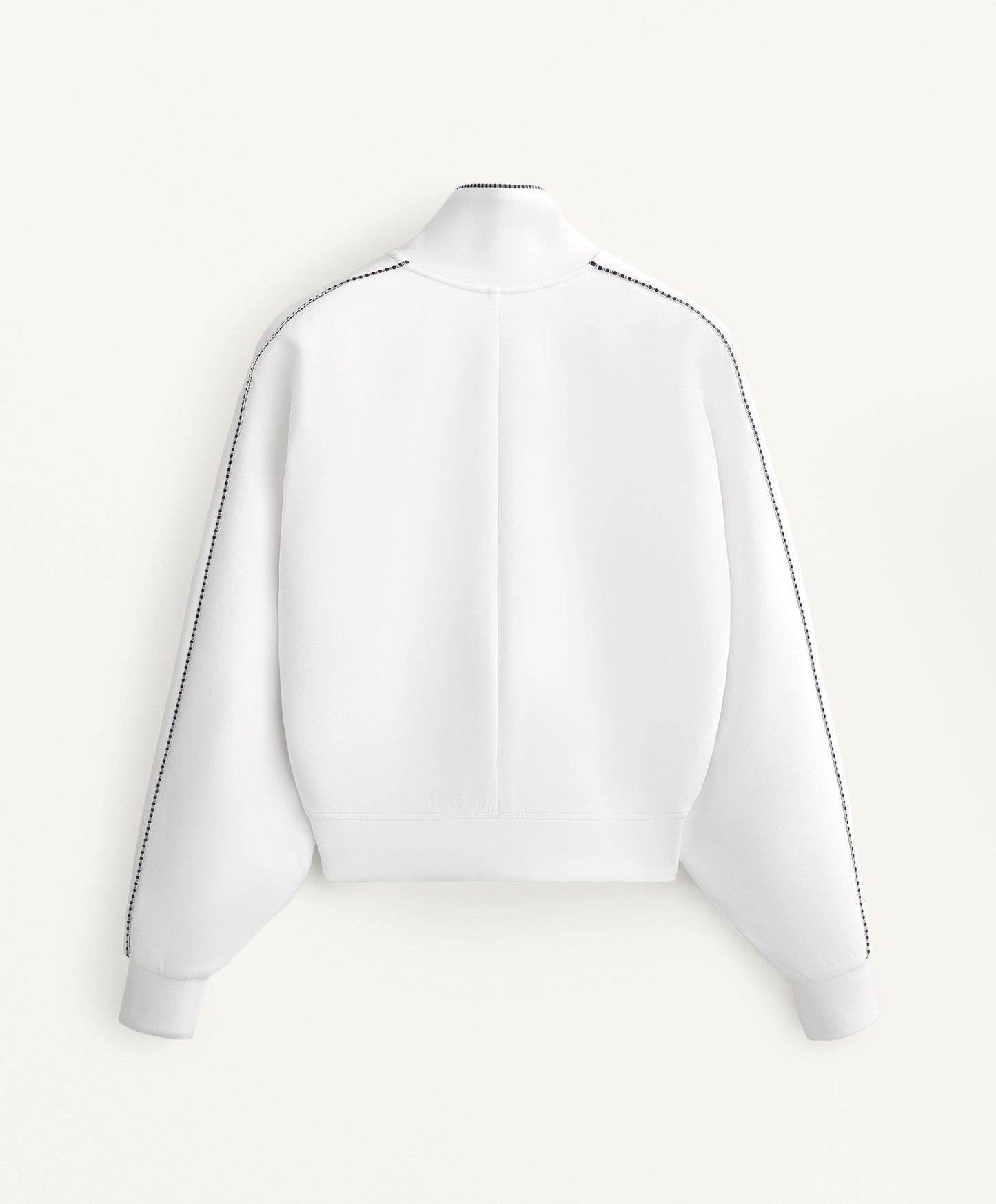 Cotton medium weight piqu¨¦ piping jacket
