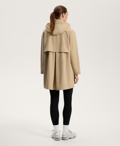 Extra lightweight 10k waterproof midi cape jacket