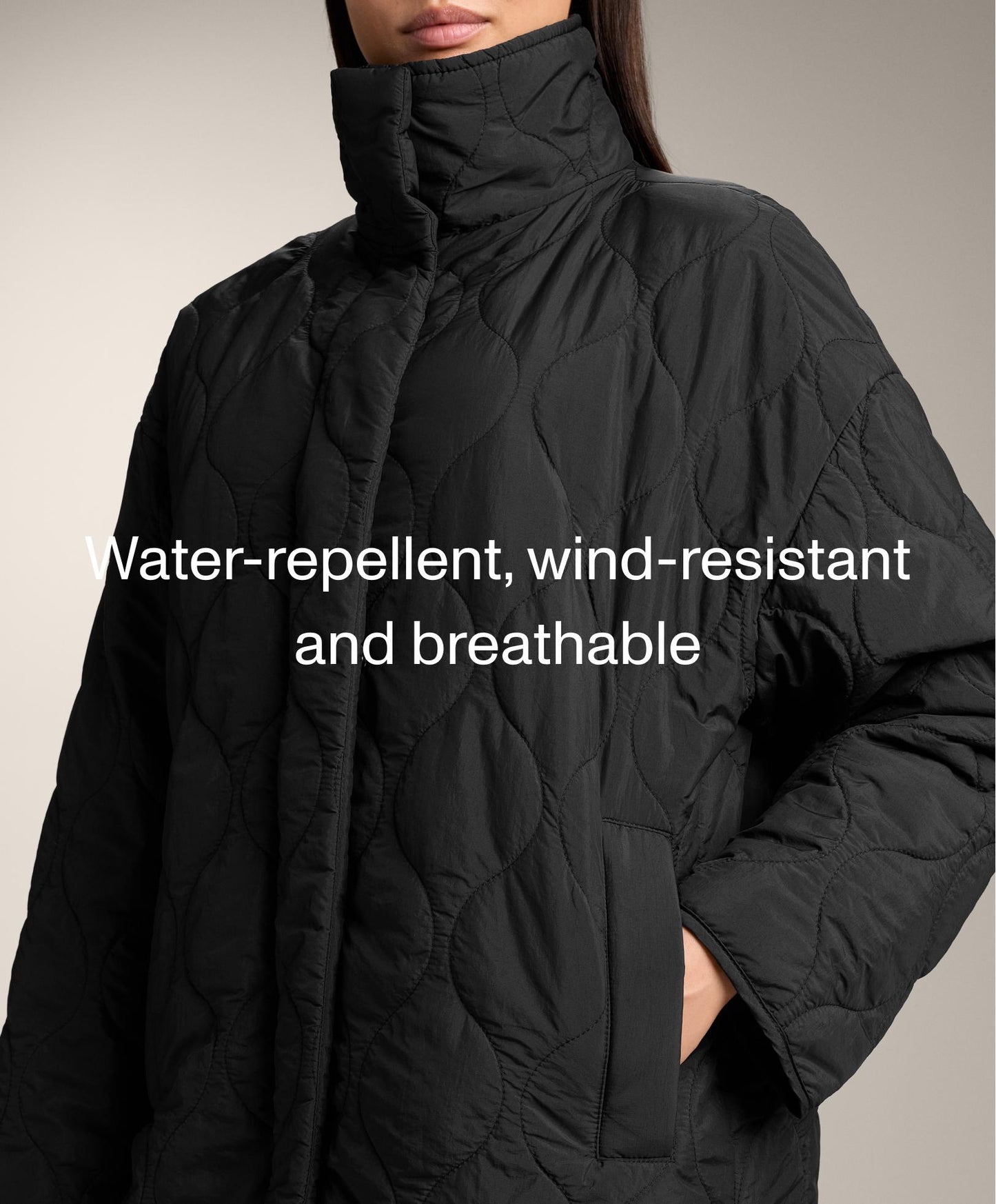 Lightweight water-repellent FELLEX AEROGEL oversize padded jacket