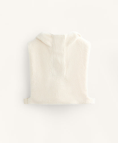 Borg gilet with hood