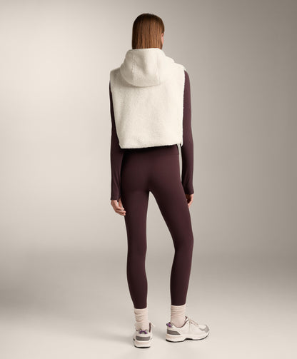 Borg gilet with hood