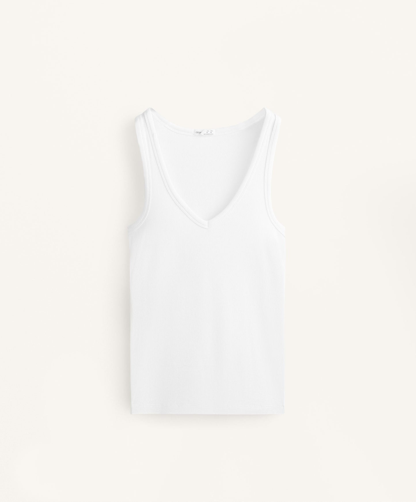 Sleeveless V-neck T-shirt with cotton and modal