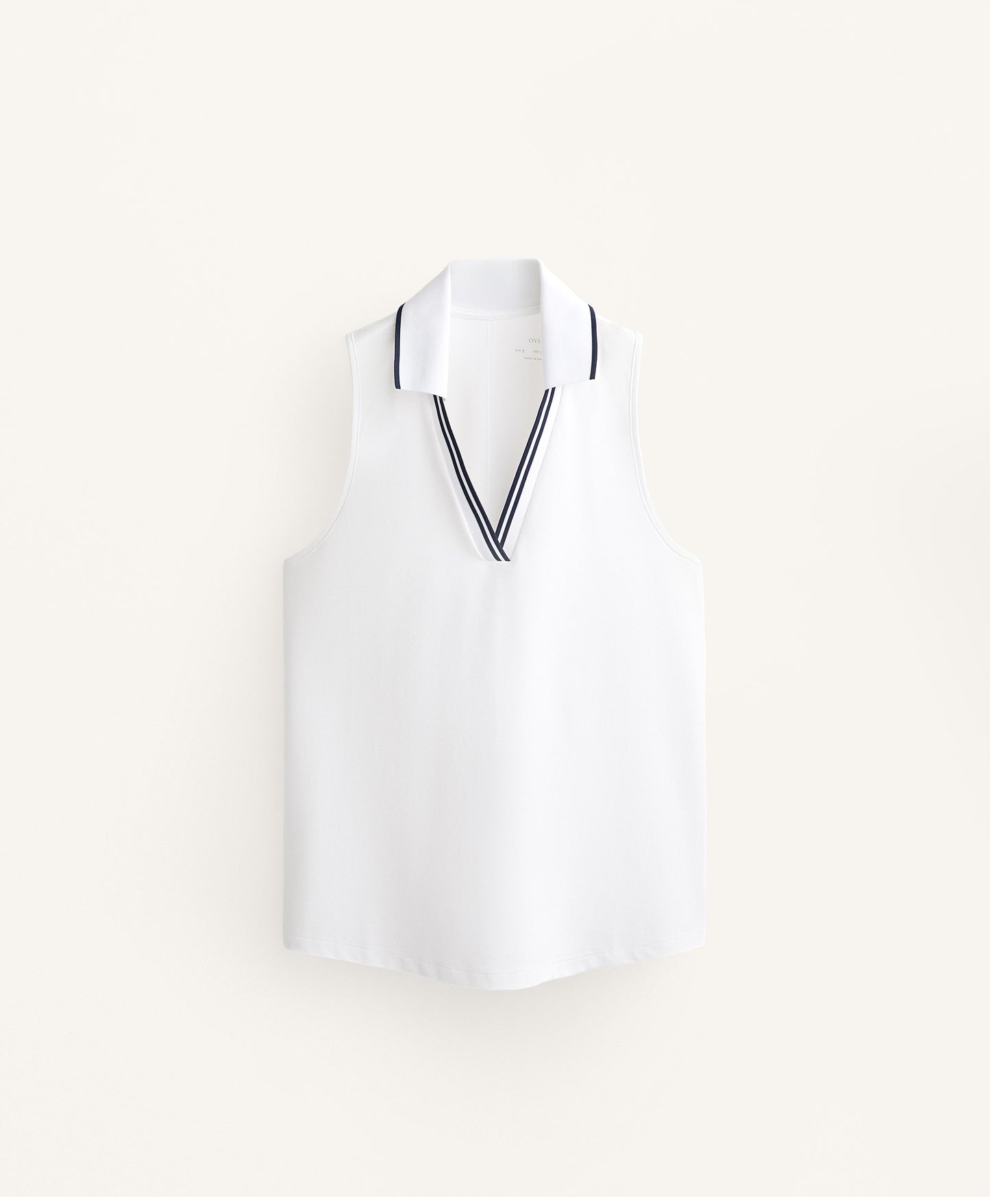 Sleeveless polo shirt with cotton