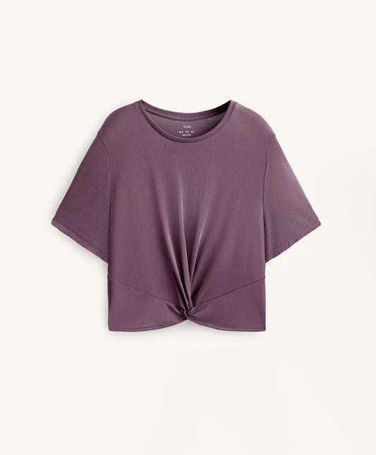 Knot short sleeve modal blend T-shirt