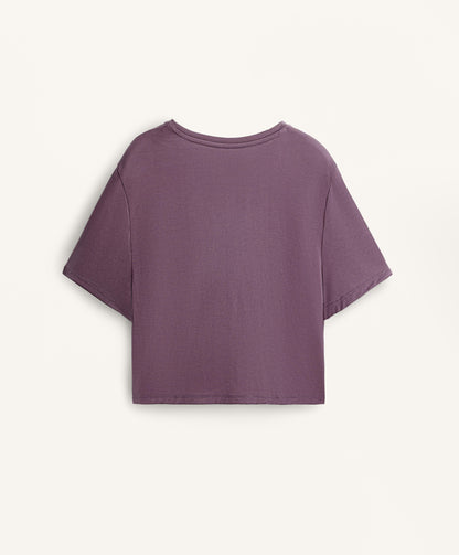 Knot short sleeve modal blend T-shirt