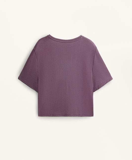 Knot short sleeve modal blend T-shirt