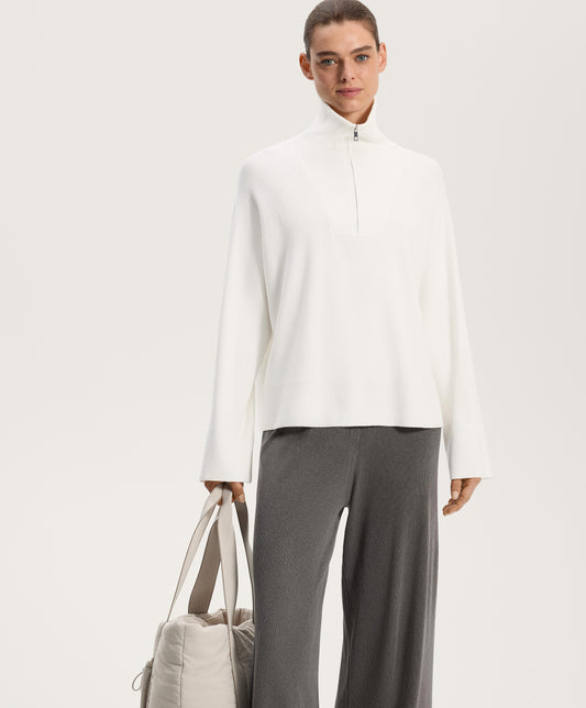 Knit half-zip jumper