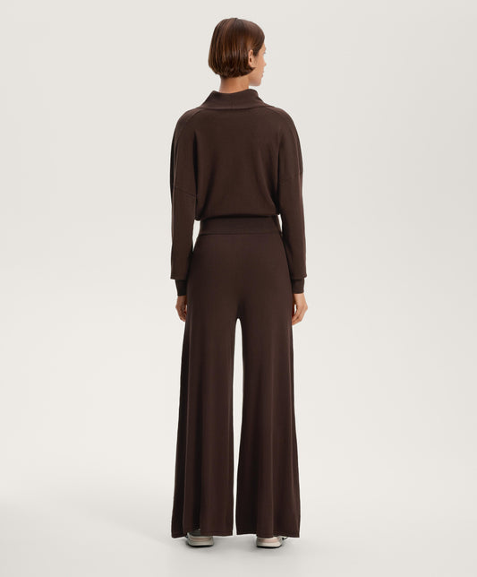 Crossover jumper with fitted waist