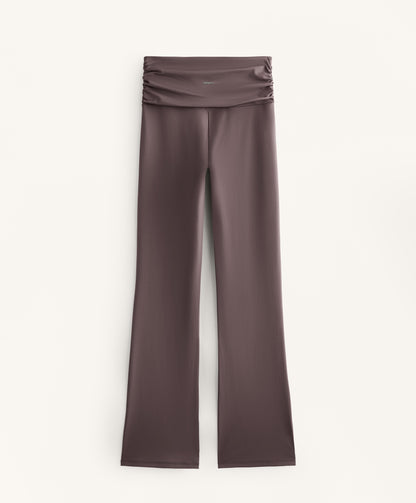 High-rise Comfortlux ruched waist flare trousers