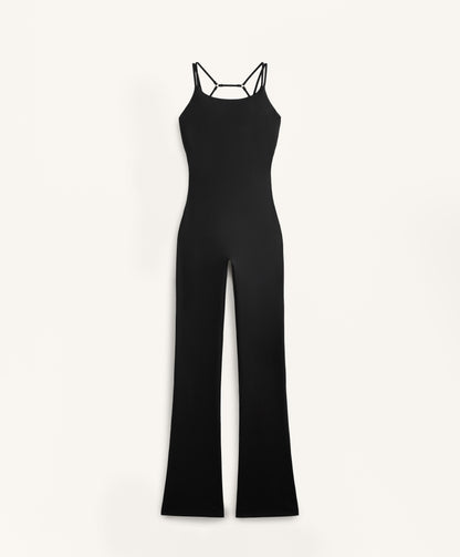 Comfortlux ring detail flare jumpsuit