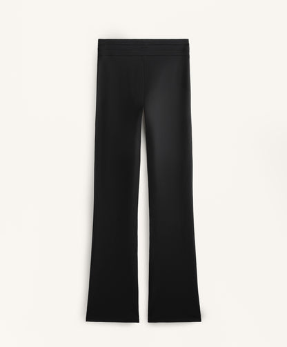 High-rise Comfortlux belted flare trousers