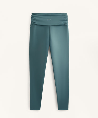 Light Touch draped V-cut ankle-length leggings