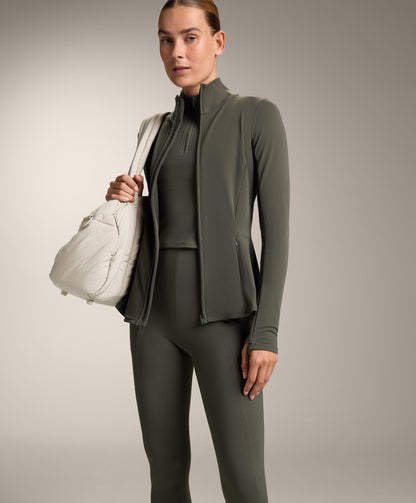 Evermove high-rise rib ankle-length leggings