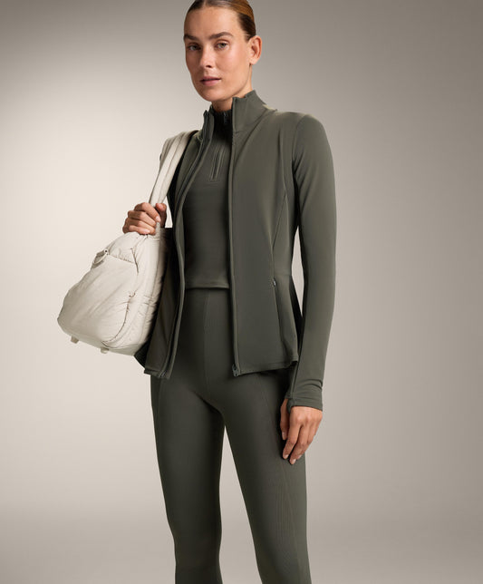 Evermove high-rise rib ankle-length leggings