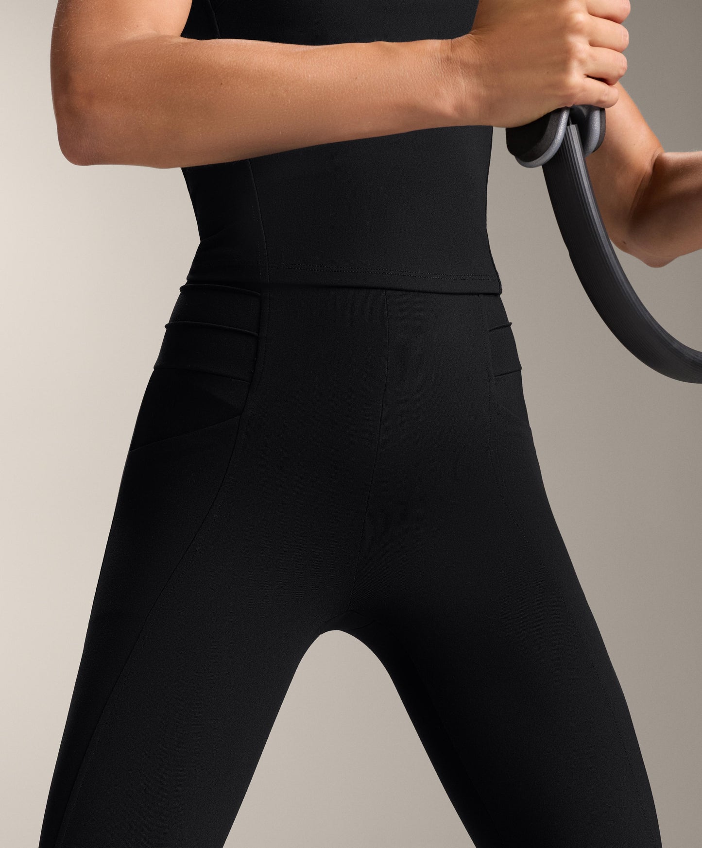 Evermove high-rise rib ankle-length leggings